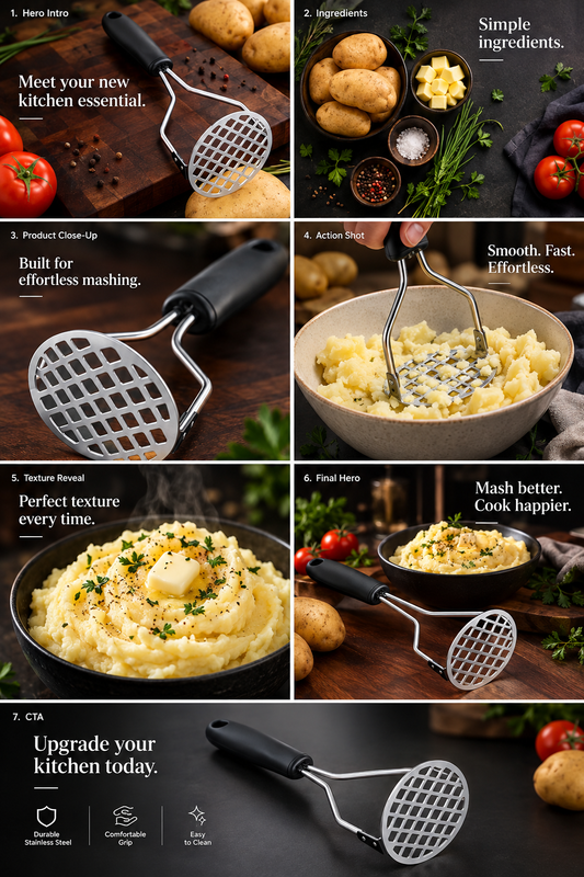 Stainless Steel Manual Potato Masher